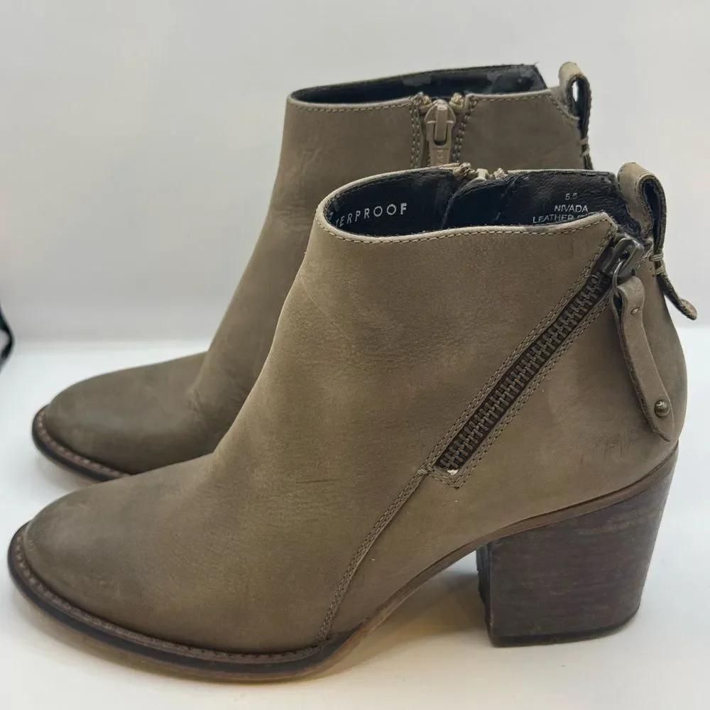 Blondo Nivada Women's Taupe Waterproof Ankle‎ Boots Size 5.5